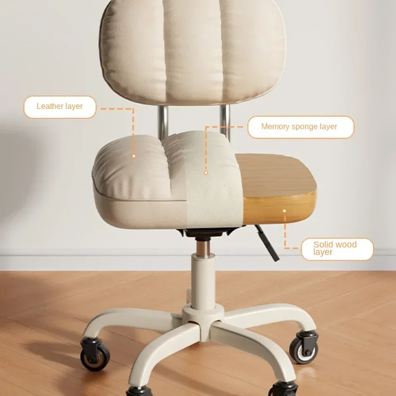 High-Resilience Memory Sponge Office Chair: Ergonomic Computer Seating, Silent Universal Wheels, Lifting and Rotating Function