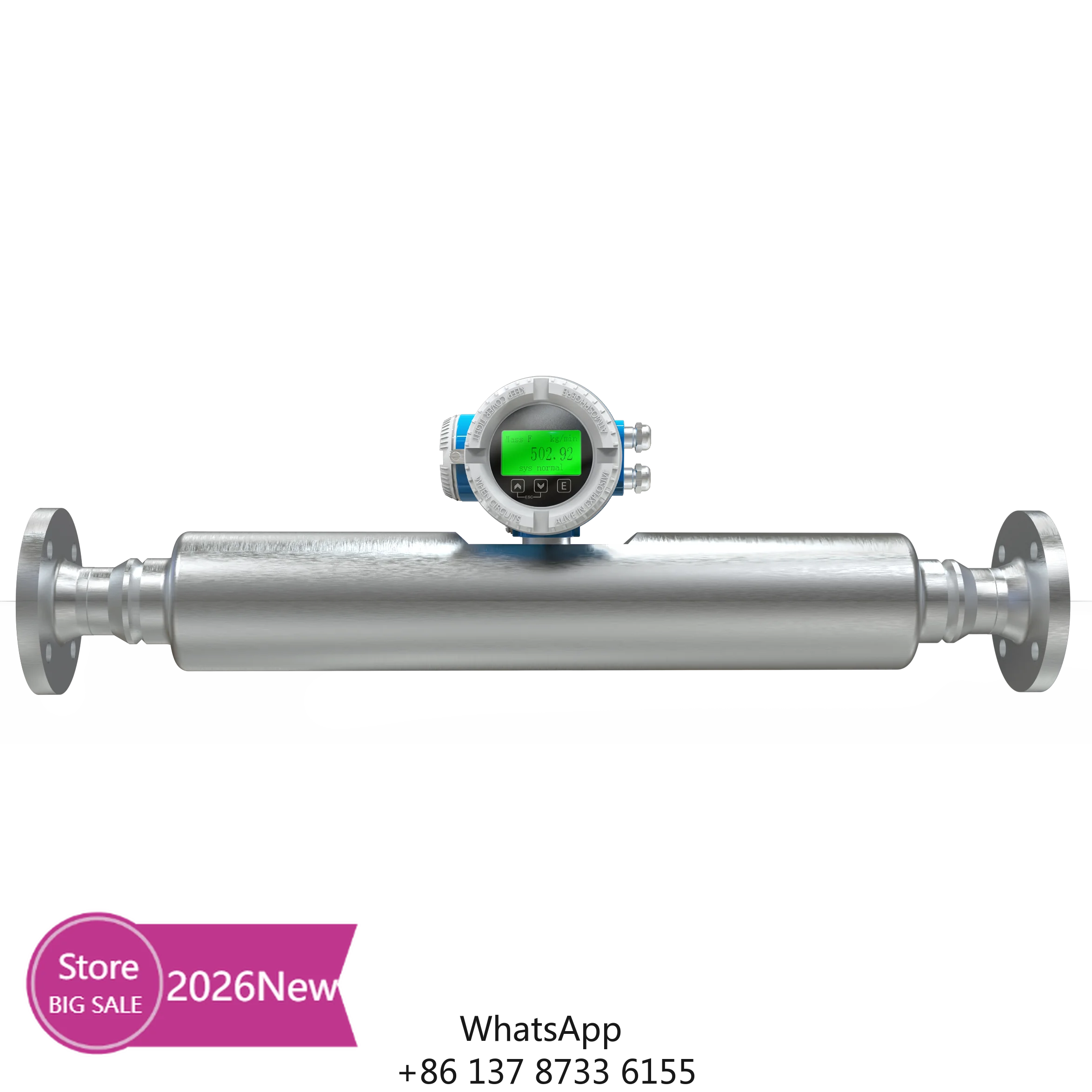 T-Series Digital Coriolis Mass Flow Meter High Accuracy Stainless Steel Straight Tube Design Precise Liquid Air Water Oil Gas