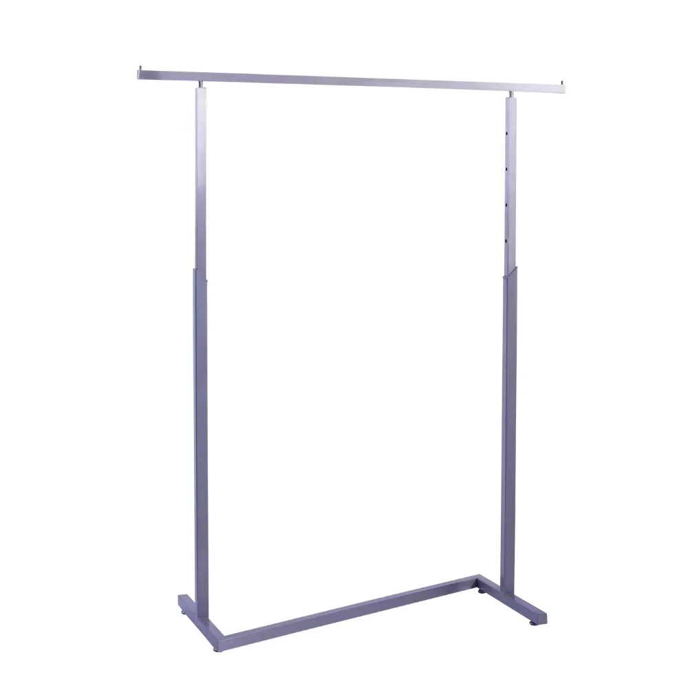 Stainless Steel Clothing Display Rack Commercial Garment Rail for Retail Store Display Durable Rolling Apparel Rack