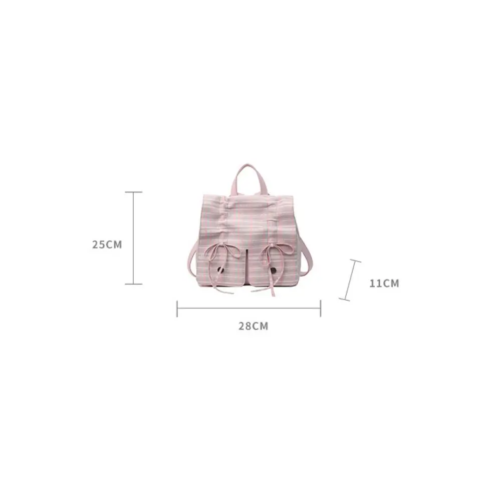 Gift Multifunctionele Strik Vrouwelijke Rugzakken Strik Element Lederen Handtas Schoudertas Roze Pu Vintage Schooltas