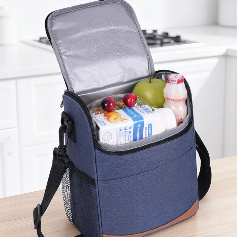 Large Capacity Insulated Cooler Bags Thickened Portable Ice Fridge Bag with Handle Removable Strap Insulated Lunch Bag Picnic