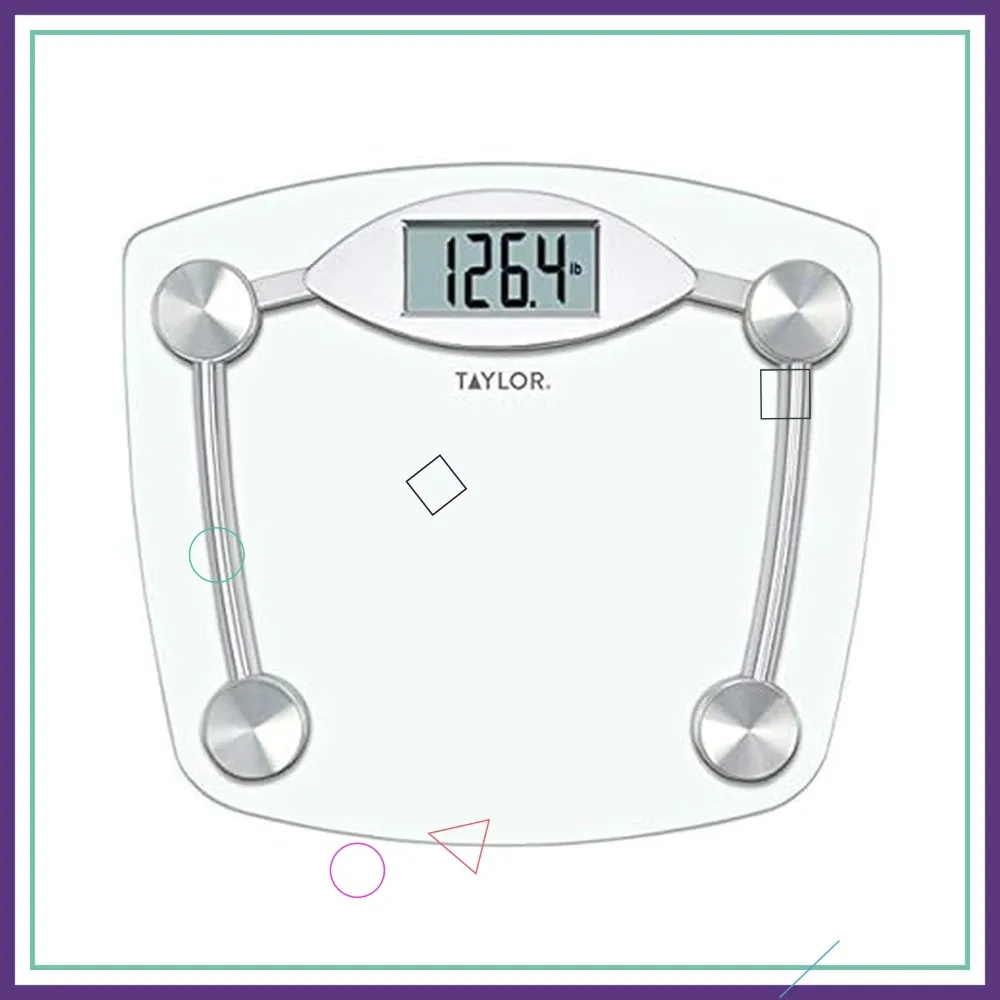 

Цифровые весы для ванной, мгновенное включение/выключение, грузоподъемность 400 фунтов, прозрачное стекло с хромированной основой