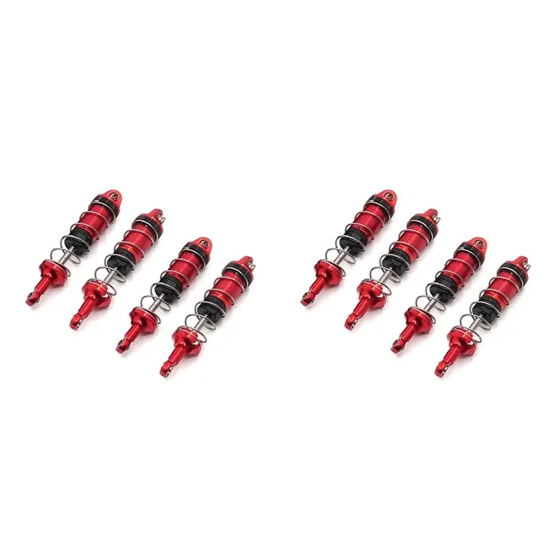 

WOWFU-8Pcs Metal Shock Absorber Damper For SCY 16101 16102 16103 1/16 RC Car Upgrades Parts Accessories,Red