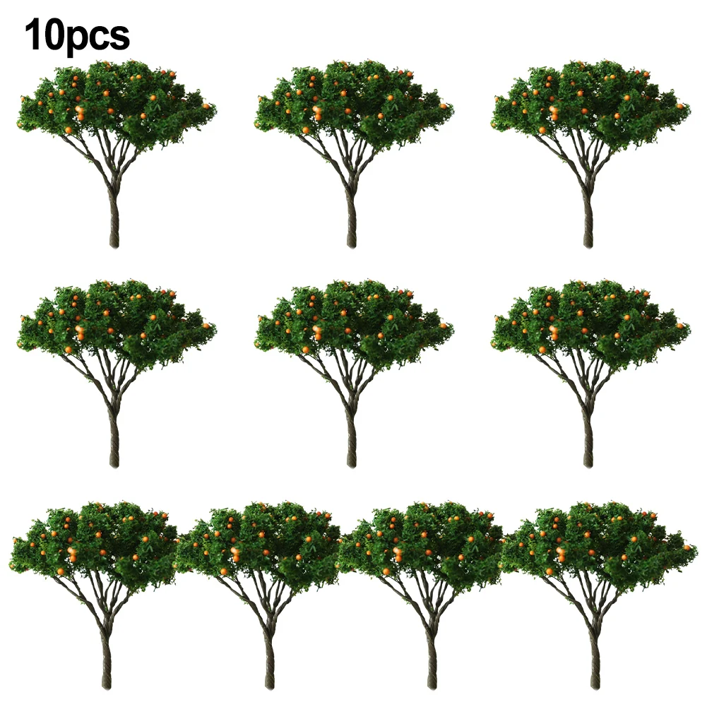 10pcs 5cm Building Model Trees Train Railroad Micro Landscape Layout Roadway Model Trees Beautiful Color For Home Decoration