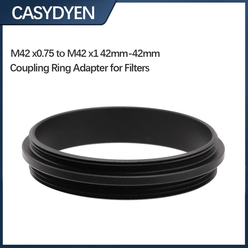 M42-M42 Ringadapter, männlich-zu-männlich, Kupplungsring, Objektivadapterring aus Aluminiumlegierung, M42x0,75 mm, männlich-zu-männlich, für Filter