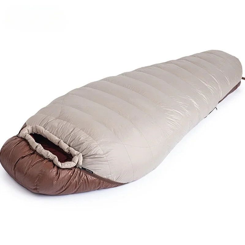 Winter Mummy Duck Down Ultralight Camping Sleeping Bags 4 Seaon Hiking Waterproof Nylon Snowbird Travel Sleeping Bag