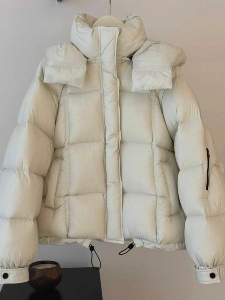 90% pato branco puffer casaco de inverno novas mulheres parkas na moda lazer com capuz quente grosso para baixo jaqueta feminina outerwear streetwear
