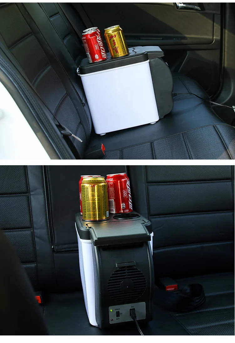 Car Refrigerator Heating and Cooling Box Mini Preservation Box Portable Car  6L Refrigerated 12V