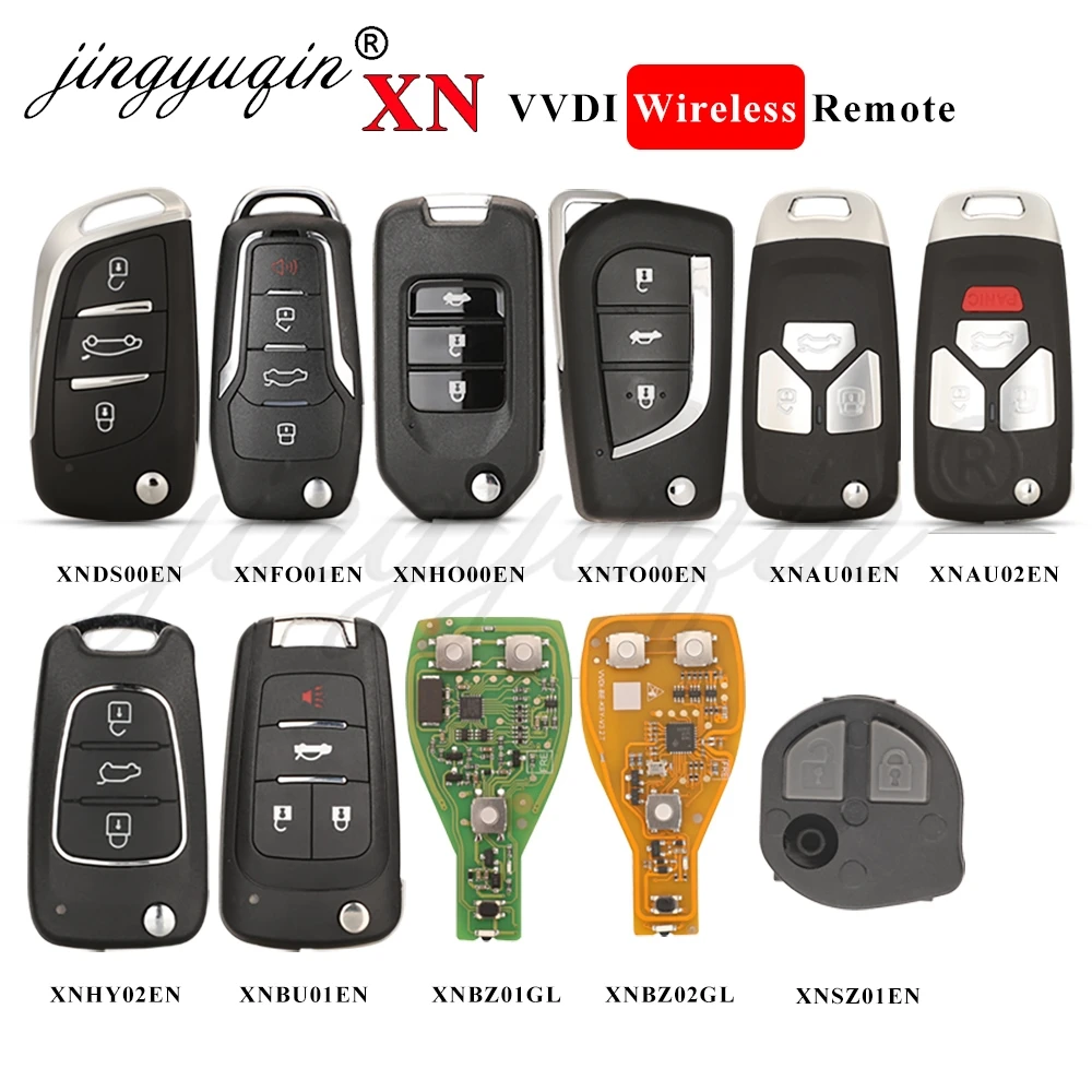 jingyuqin Xhorse VVDI XN Series Universal Wireless Remotes Car Key XNDS00/FO01/HO00/TO00/AU01/AU02/BU01/HY02/BZ01/BZ02/SZ01EN