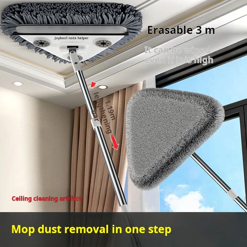 Twist Triangle Mop, Window Glass, Home, Toilet, Bathroom, Floor, Household Cleaning, Ceiling Dusting, Manual Mop, 360