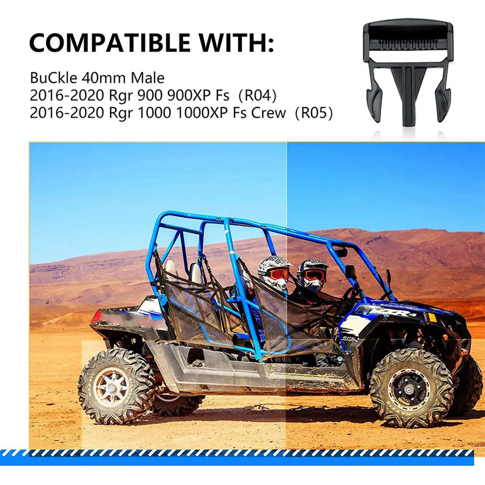 ABKM 2Pack Door Net Buckle Clip for 2016-2020 Polaris Ranger 570 900 1000 XP Side Safety Door Net Fastener Buckle for 5452505