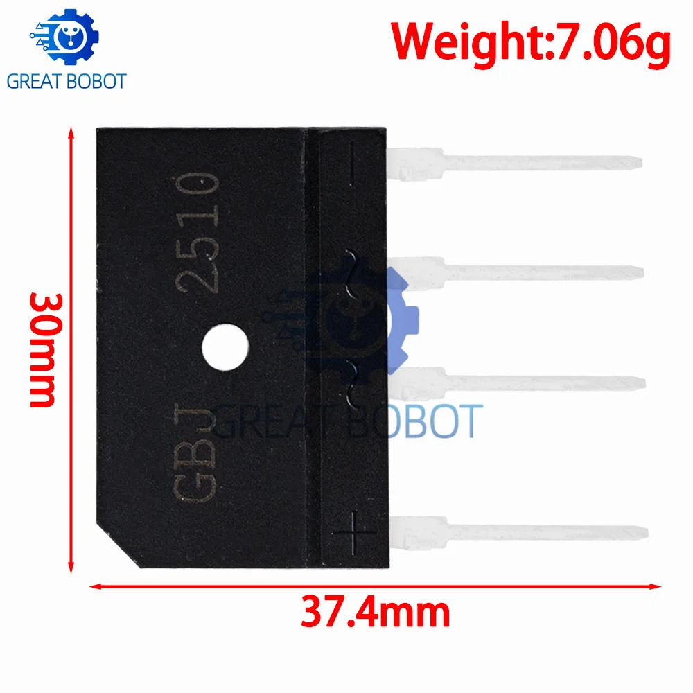 BS 1pcs 25A 1000V diode bridge rectifier gbj2510 ZIP In Stock