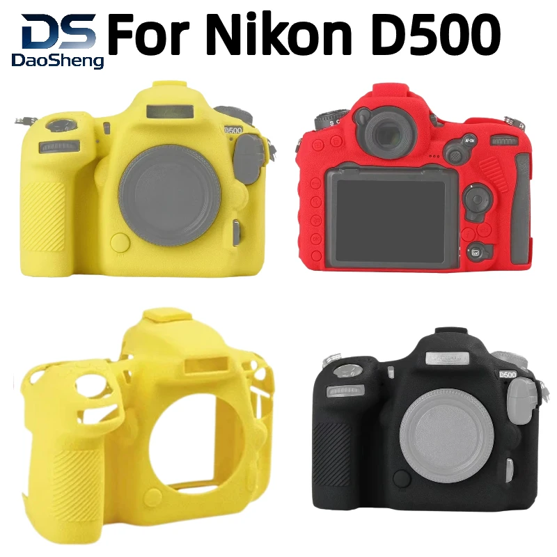 Silicone Armor Skin Case Camera Bag Body Cover For Nikon D500 Anti-drop Rubber Soft Silicone case +1 PCS Free Cleaning Pen
