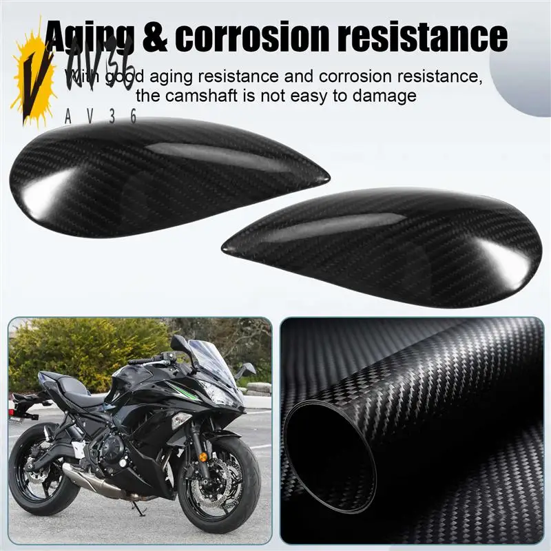 

AV36-Carbon Fiber Motorcycle Fuel Tank Protector Shell Decoration Protector Covers For KAWASAKI Ninja650 Z650 2017-2023