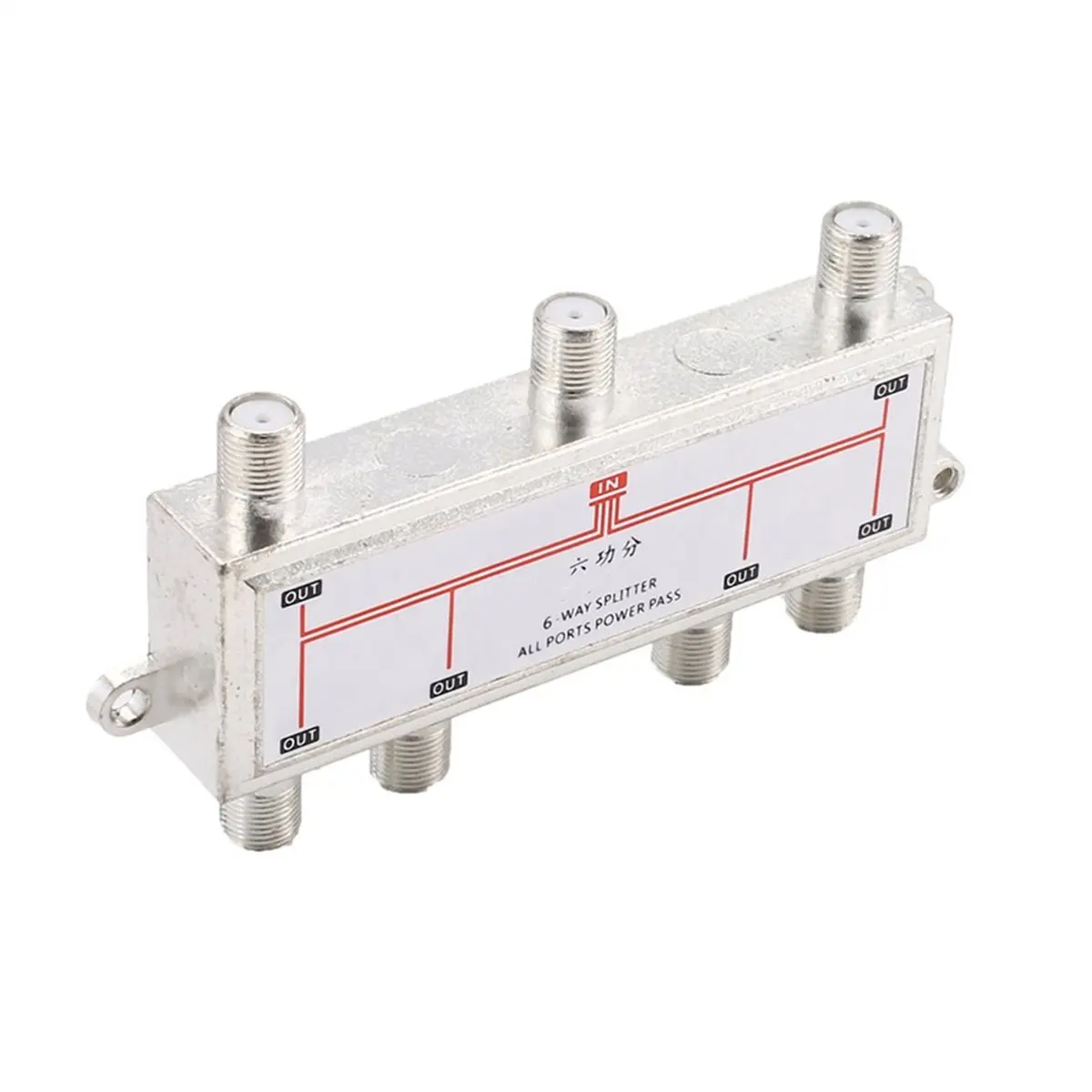 ABIU 6 Way TV Signal Splitter Distributor Satellite Antenna Cable for SATV/CATV 5-2500MHz Satellite Receiver for SATV/CATV