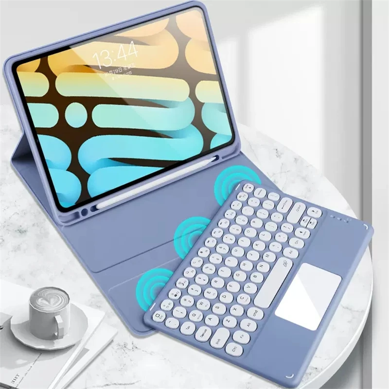 

Tablet Case for iPad Pro 11 M2 2022 Cover with Touch Wireless Keyboard for Apple Air 5 10.9 Inch 10th 9th 8th 7th 10.2 9.7 Film