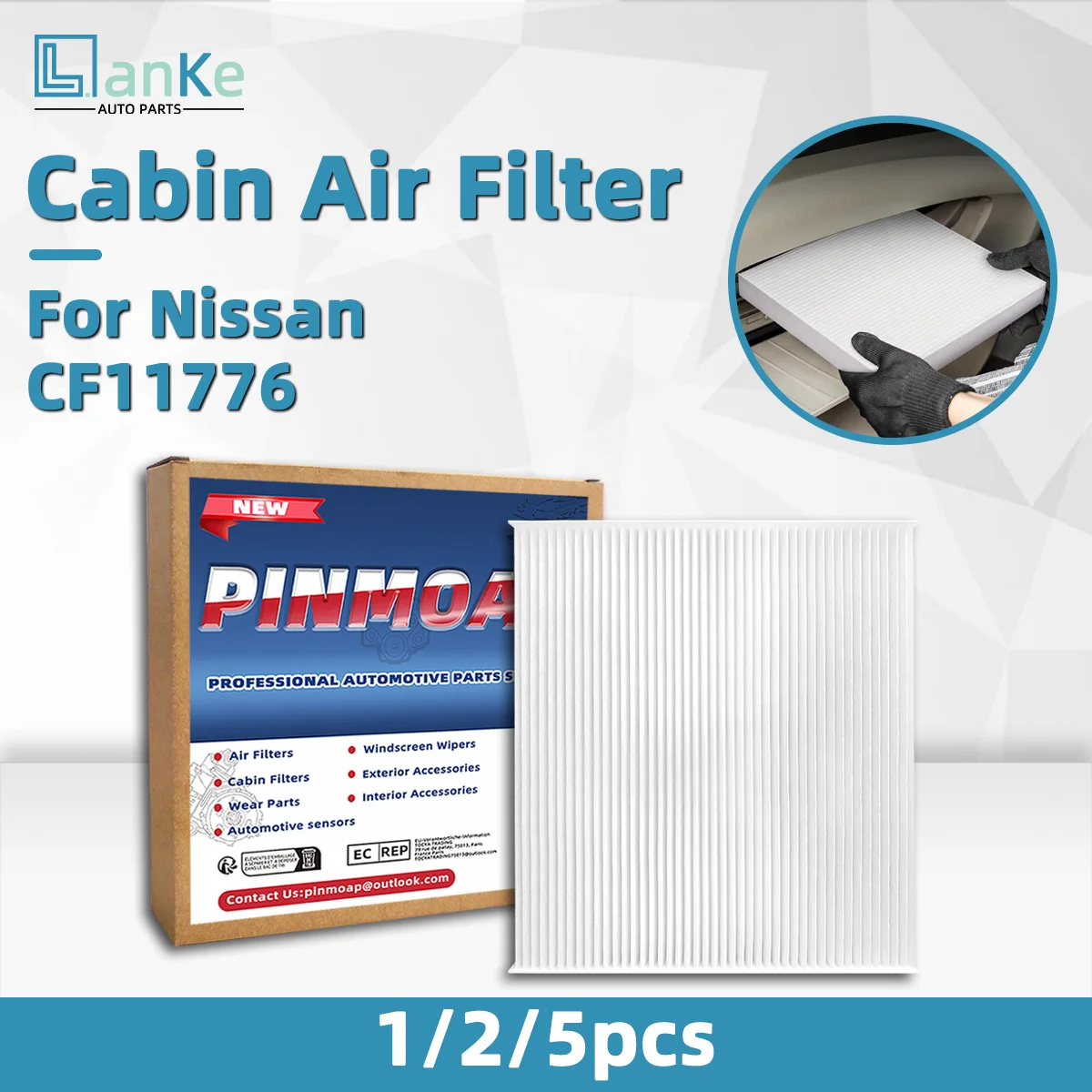 Lanke Eco-Friendly Car Cabin Air Filter Non-Woven Fabric Material Replacement CF11776 For Nissan Maxima Pathfinder Infiniti JX35