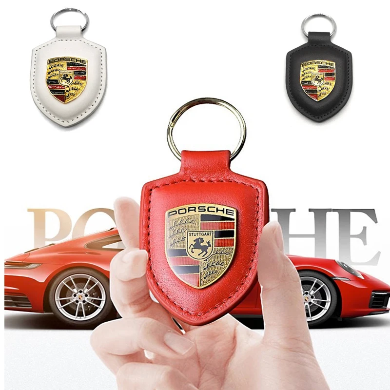 Portachiavi per auto in pelle PU per Boxster Cayman Cayenne 911 Macan Panamera Accessori Car Styling