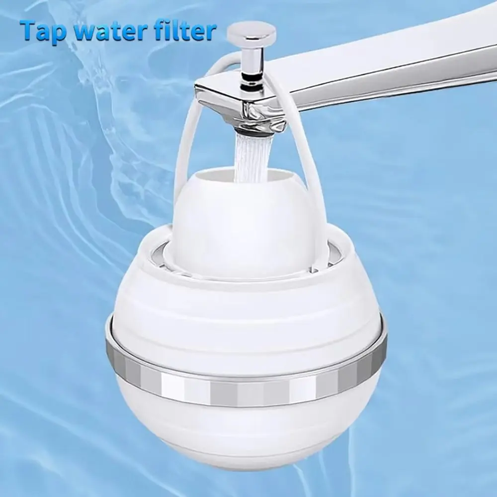 مادة البولي بروبيلين المحمولة البلاستيك حوض الاستحمام تصفية المياه سبلاش واقية تصميم منقي المياه مرشح صنبور متعدد الوظائف