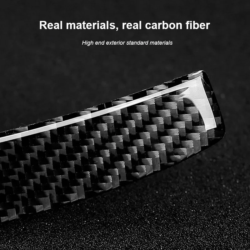 For Audi A4L A5 2017 2018 to 2025 2Pcs Genuine Carbon Fiber Car Rearview Mirror Anti-Scratch Pad Stickers Dashproof Stripes
