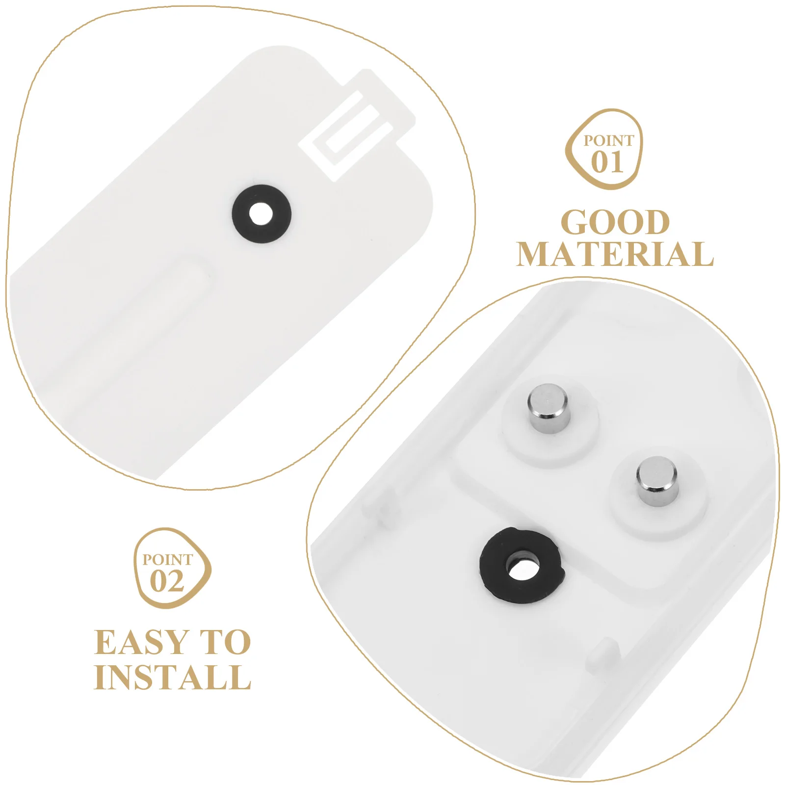 2 مجموعات البلاستيك جرس الباب الخلفية استبدال تصاعد قوس مكافحة سرقة جرس باب يتضمن شاشة عرض فيديو حامل ل جدار جرس الباب قوس #4