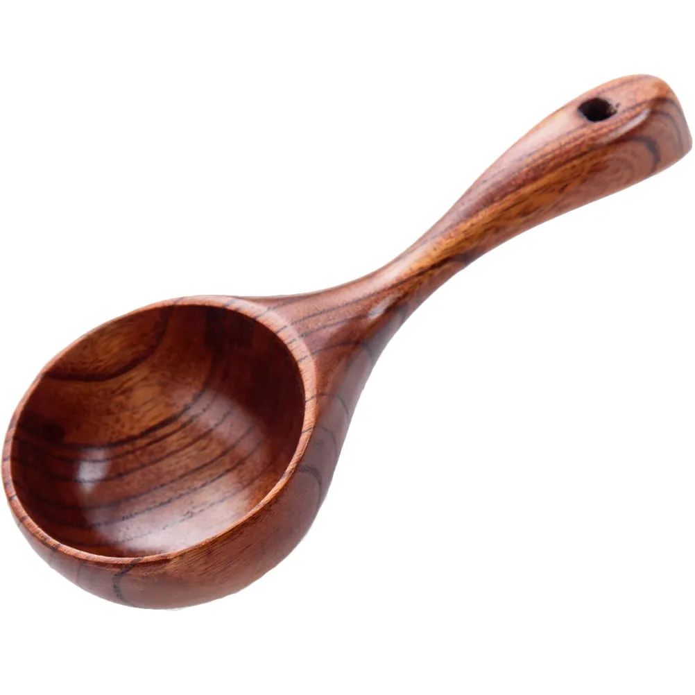 Wooden Water Ladle – Multi-Function Ergonomic Kitchen & Garden Scoop for Home Cooking and Watering