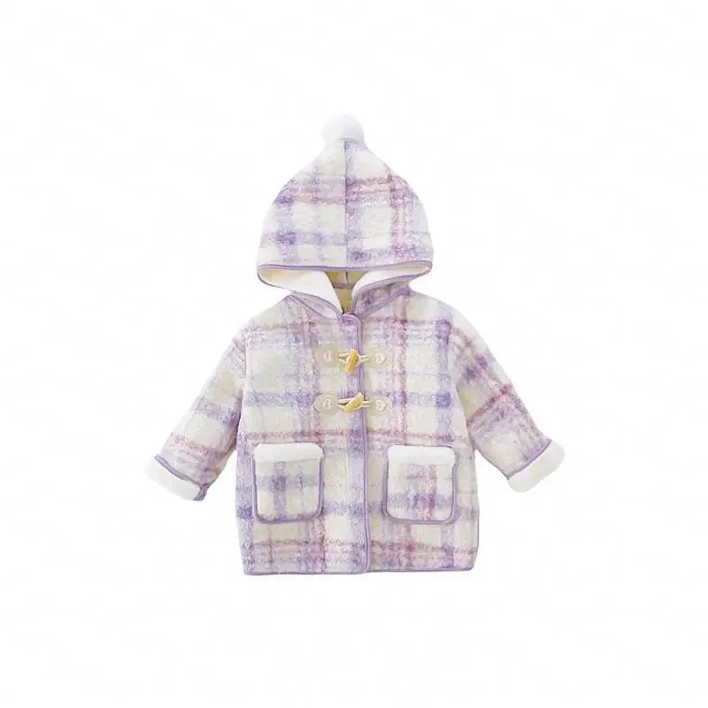 فتاة الخريف معطف الشتاء رشاقته سترة منتصف طول القمم هوديي الطفل الدفء تنوعا Kawaii موضة نمط جديد ملابس كاجوال #6