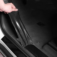 Car threshold bar protection bar anti-stepping paste general carbon fiber foot paste decorative strip car modification supplies