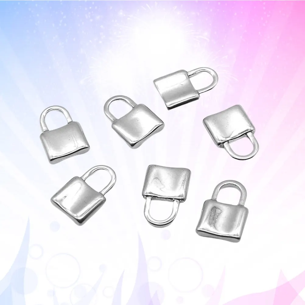 

20 шт. подвесок-замков из нержавеющей стали для ожерелья, браслета, брелока, аксессуары для изготовления украшений своими руками, серебряные декоративные элементы