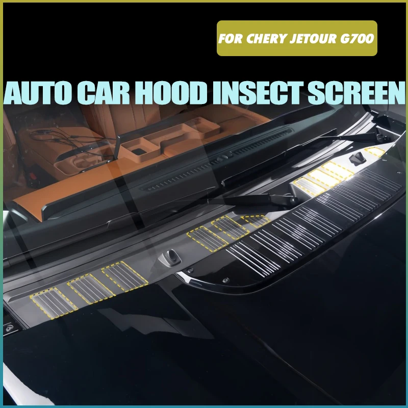 

Автомобильный капот, экран от насекомых, подходит для Chery Jetour G700, модифицированный автомобильный капот из нержавеющей стали, экран от насекомых, детали для обновления салона автомобиля
