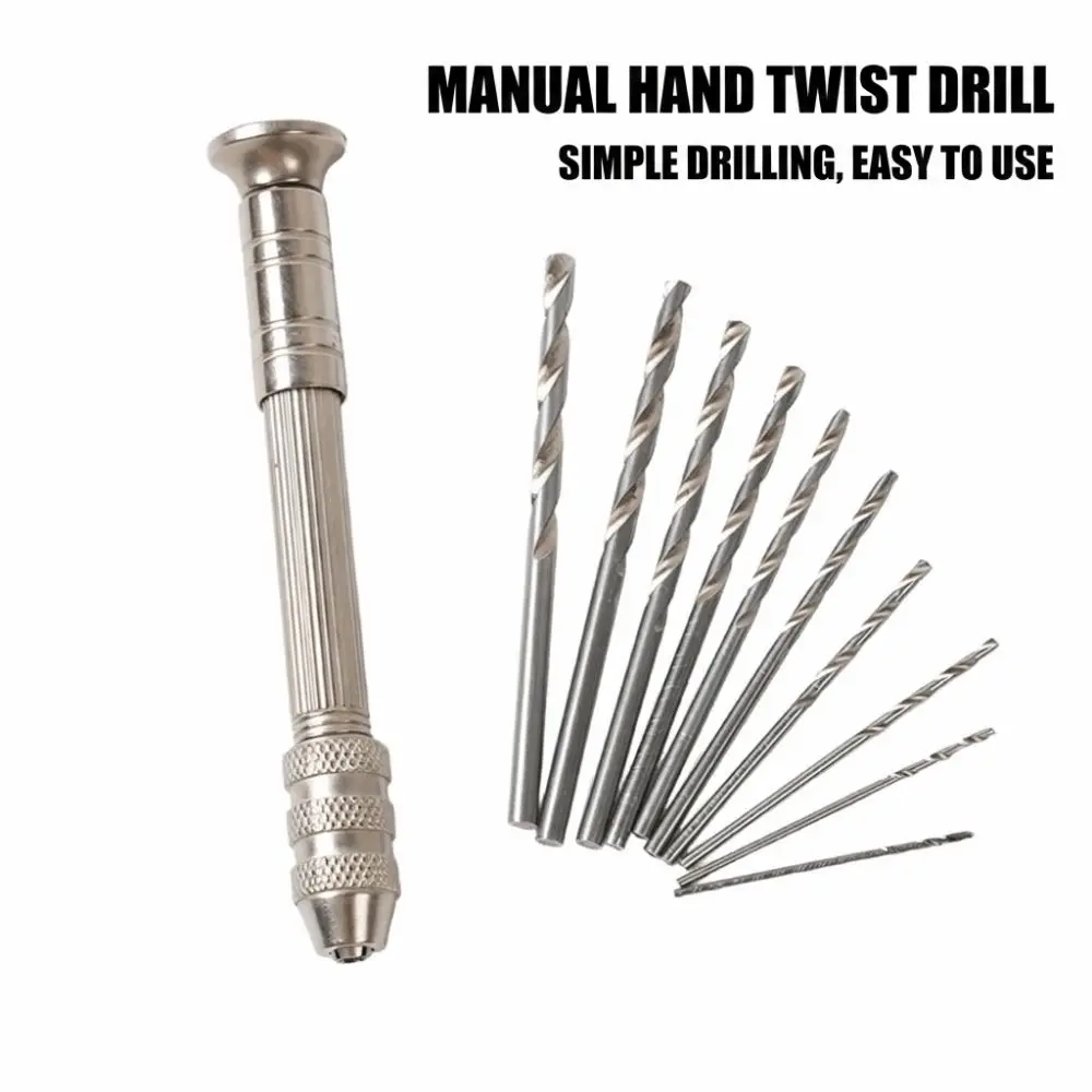 0.8-3.0mm Drill Bits Manual Twist Drill Precision 11Pcs Set Hole Maker DIY Micro Twist Rotary Micro Drill Bits Model Making