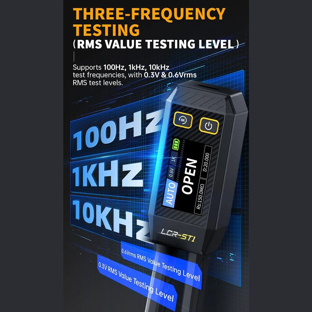 LCR-ST1 Digital BridgeMeter High Precision LCR Meter Tweeze Intelligent Tweezer Continuity Diode Test Measurement Tools