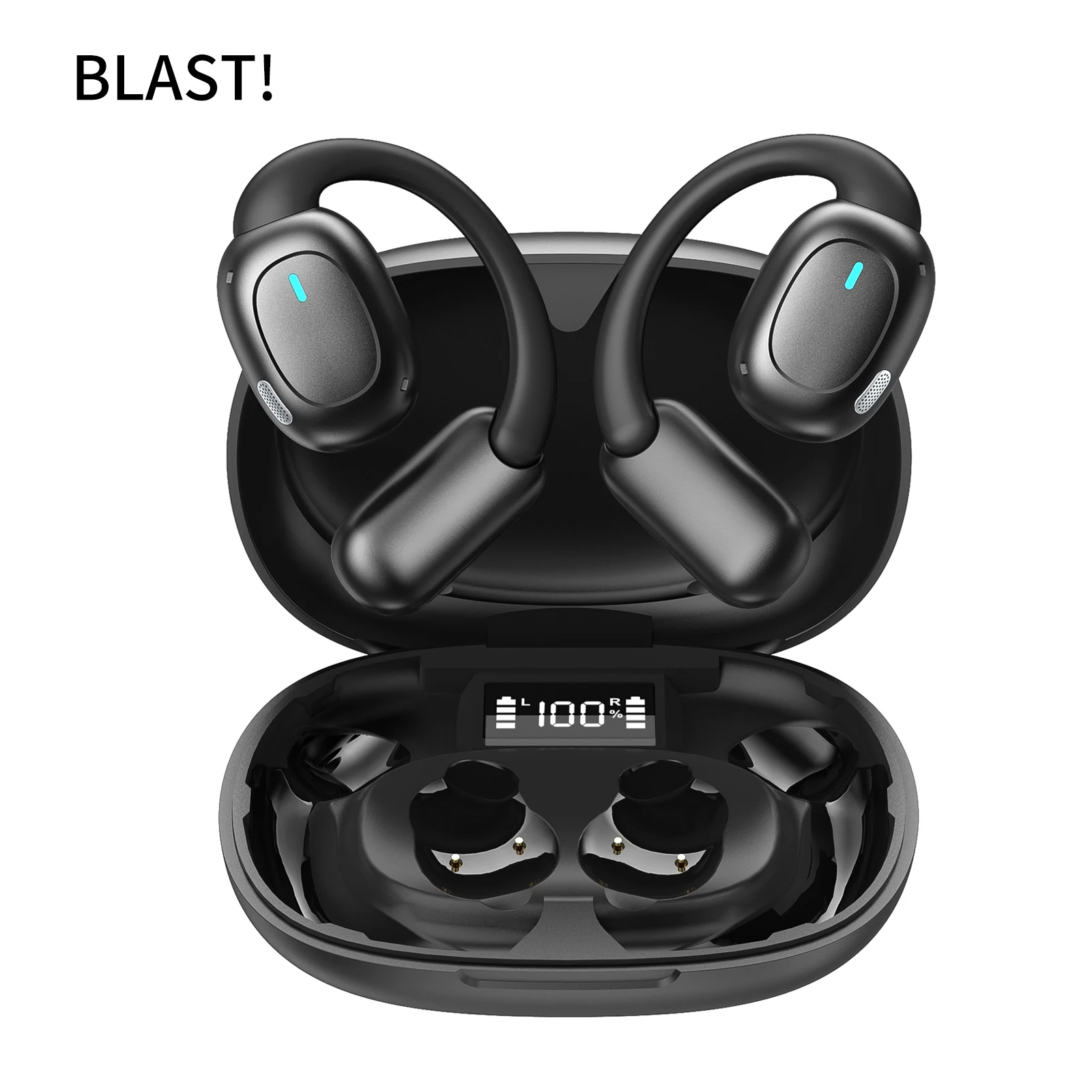 New BLAST! i51 Wireless Earphones OWS Headphones HiFi Ear-Hook Music Sports Noise Cancel Headset Open Bluetooth i51 OWS Sports