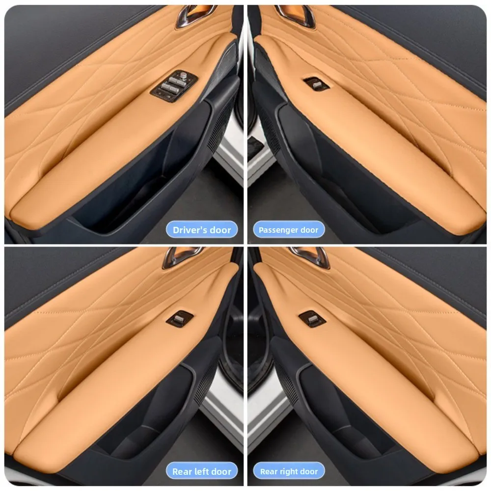 For Geely Starray EM-i EX5 EM-i 2025 2026 Leather Door Armrest Protection Panel Window Control Decor Cover Elbow Rest Mat