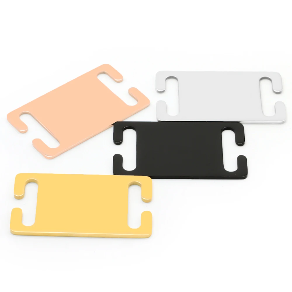 20Pcs Personalized Pet Dog ID Tag Square Plate Mirror Stainless Steel Ornament Customized Engraving Metal Anti-lost Nameplate Co