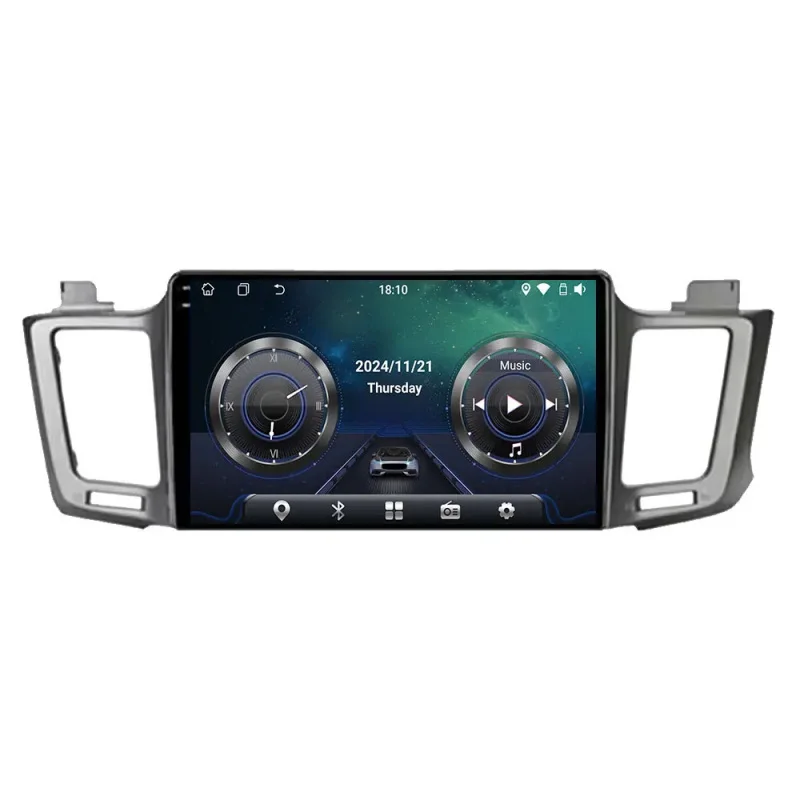 Android 14 autoradio voor Toyota RAV4 2014 2015 2016 2017 2018 LHD, touchscreen, Auto Carplay, DSP, GPS, QLED scherm, WIFI, geen 2Din DVD - afbeelding 2