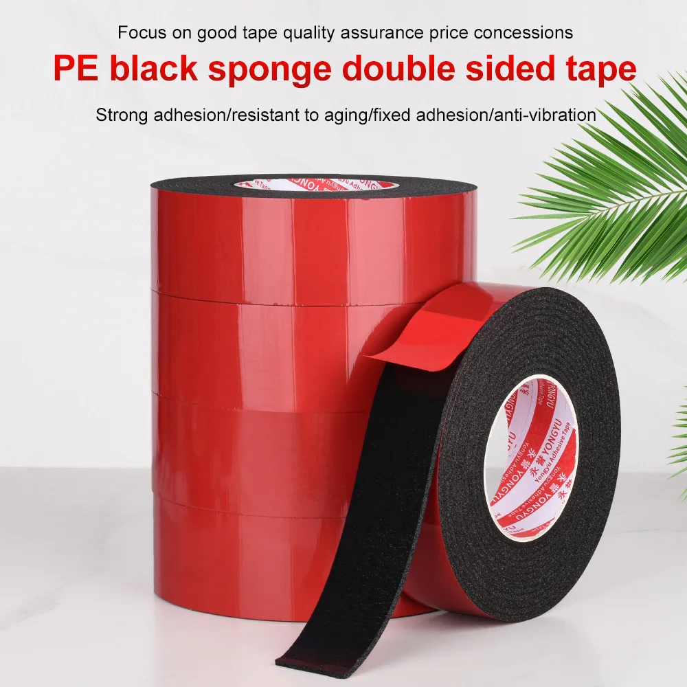 0.5mm Red Film Black Adhesive Foam Double Sided Tape Mobile Phone Tablet Equipment Assembly Battery Circuit Board Components