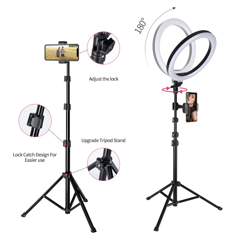 10 inches LED Ring Light Photography Lighting Selfie Lamp USB Dimmable With Tripod For Youtube Photo Studio Makeup Video Live