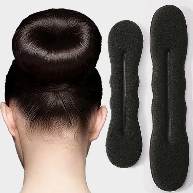 Élastique à cheveux bouclé en plastique, boucleur pour chignon torsadé, bandeau, outils de coiffure