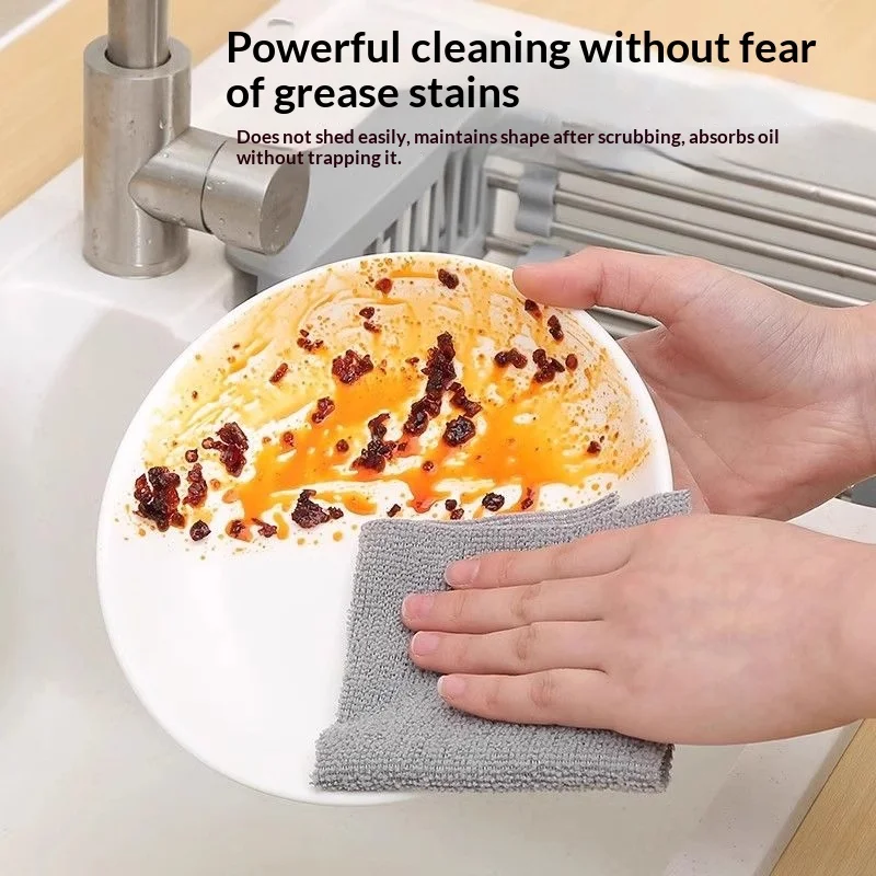 2026 Hot Seller Disposable Kitchen Cleaning Cloth, Thickened Washable Dishcloth, Dual-Use for Wet and Dry, Removable Cleaning Cl