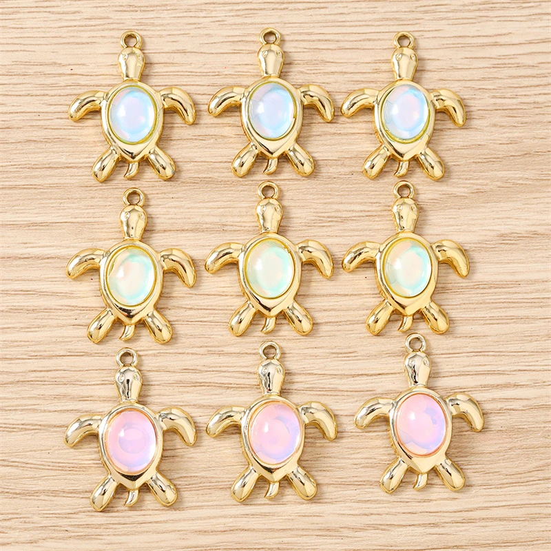 10 Stück niedliche, gemischte Emaille-Anhänger in Form von Schildkröten, Hummern und Haien zum Basteln von Ohrringen, Halsketten und Armbändern, für DIY-Bastelarbeiten und Schmuckzubehör. – Detail 12