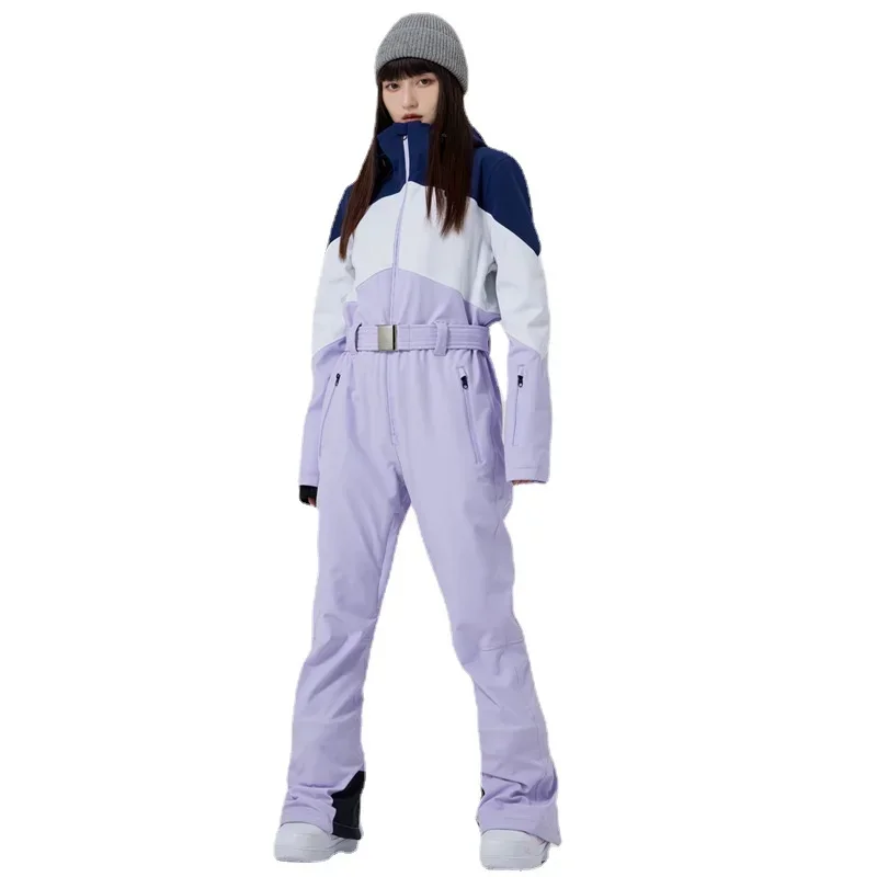 Outdoor 2025 Ski Suit Professional Outfit Skiing Snow Clothes Waterproof Windproof Jumpsuits Snowboarding Sets Overalls Women