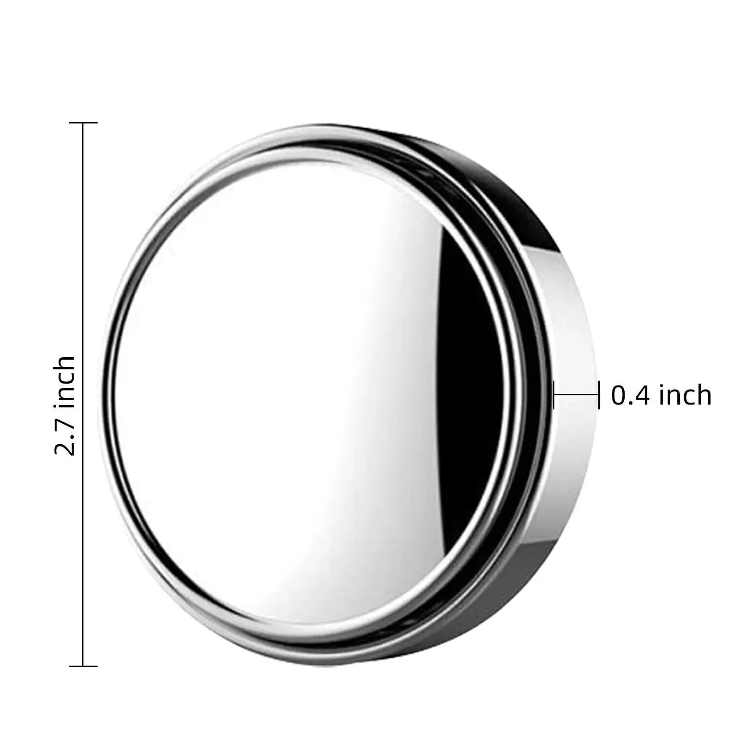 2Pcs Round Frame Convex Blind Spot Mirror Safety Driving Wide-angle 360 Degree Adjustable Clear Rearview Mirror Car Accessories