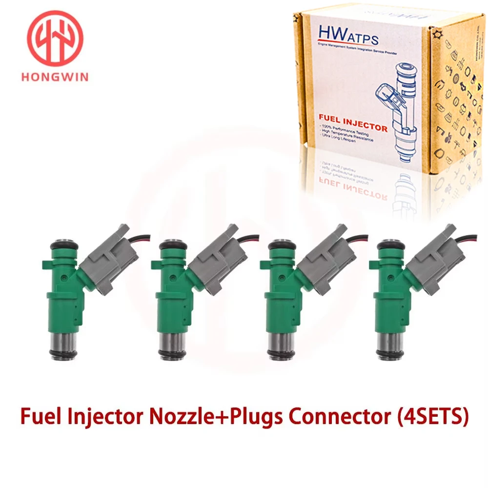 HONGWIN 4 piezas nueva boquilla de inyector de combustible OEM: 01F-023 1984G0 9655833580   01F023 para Citroen C3 C2 Nemo Peugeot 206 207 1007 cremallera