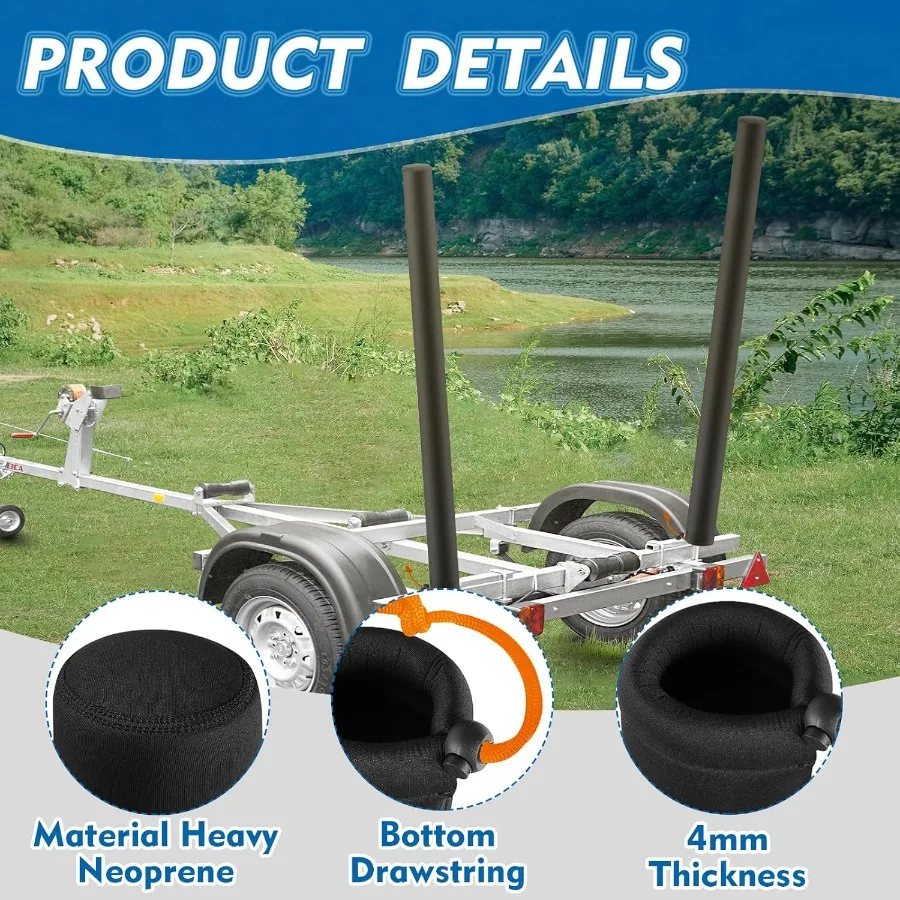 أغطية عمود توجيه مقطورة القارب - أغطية عمود توجيه القماش شديدة التحمل للمقطورة من النيوبرين للتزلج على شكل قارب نفاث #3