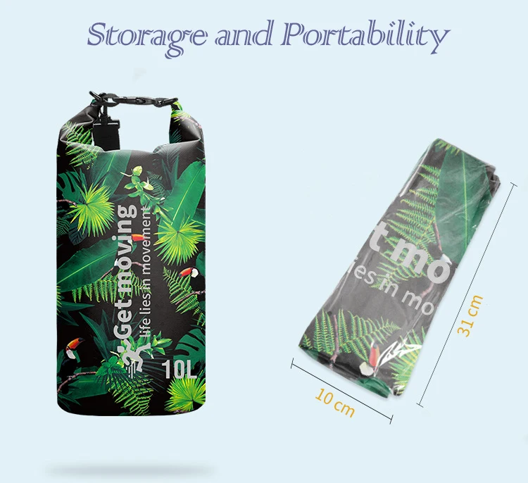 Summer Bag Waterproof 500D Mesh Fabric Digital Printing Packaging Outdoor Travel Water Proof Backpack for Seaside Water Parks - view 2