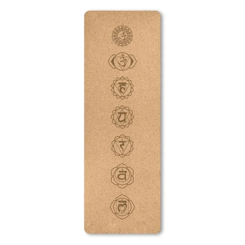 5mm 4mm Natural Cork TPE Yoga Mat 183*61cm Fitness Mats Gym Pilates Pad Training Exercise Sport Mat with Position Body Line