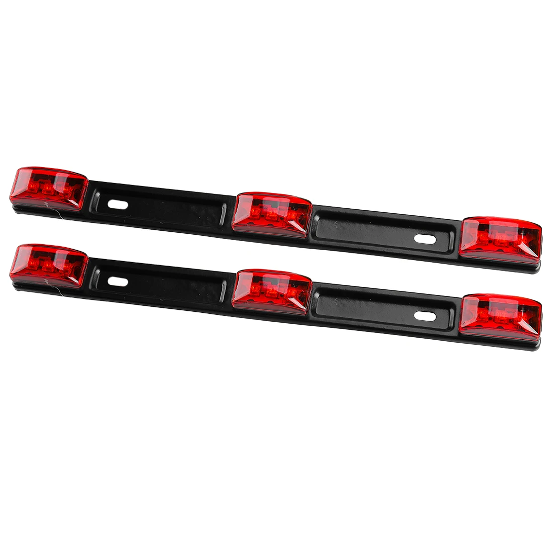 12V 3W IP67 2pcs Stainless Red LED Rear Clearance ID Marker Light Bar Fit for Truck Trailer Pickup Boat Tail Lamp