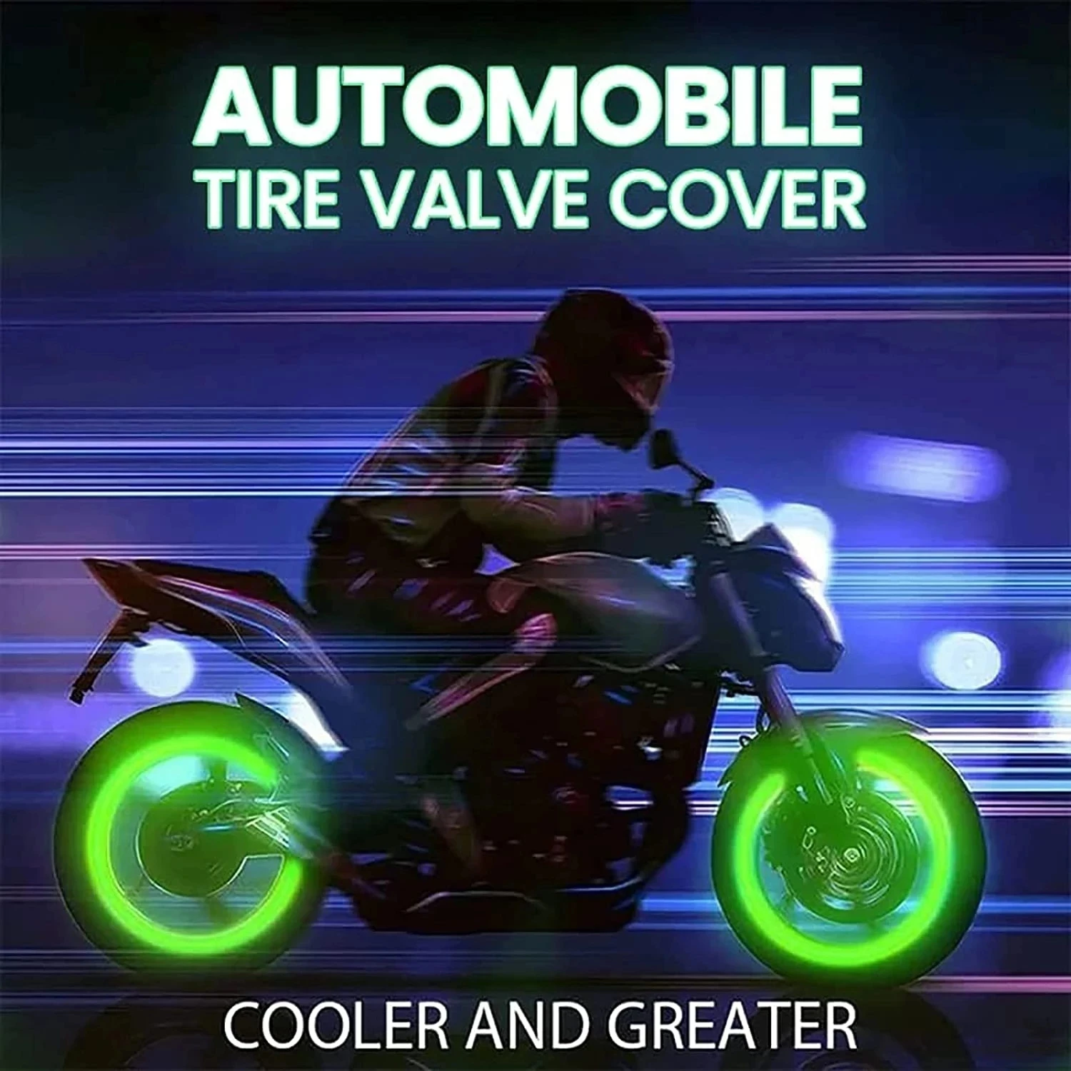 Luminous Valve Caps Fluorescent Green Blue Night Glowing Car Motorcycle Bicycle Wheel Styling Tyre Hub Universal Cap Decor 4Pcs view 5