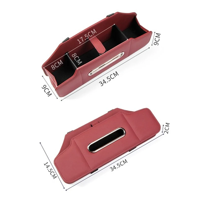 For BAIC X7 X35 X55 X65 X75 Beijing BJ20 EV5 BJ40 BJ80 D60 Car Seat Storage Box with Hook Leather Tissue Bag Drinks Cup Holder - view 6